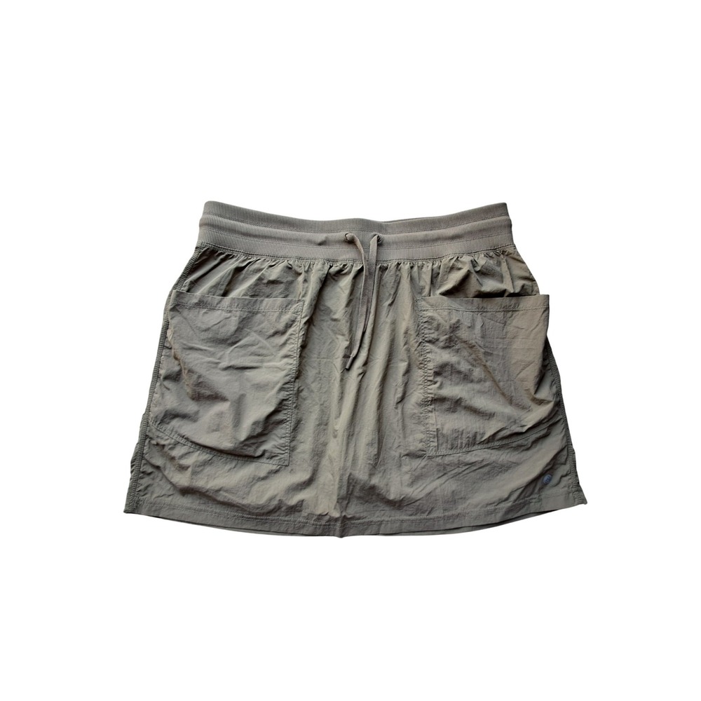 Apana‎ Womens Athletic Skort Olive Green Brown Pockets Hiking Tennis Skirt Large